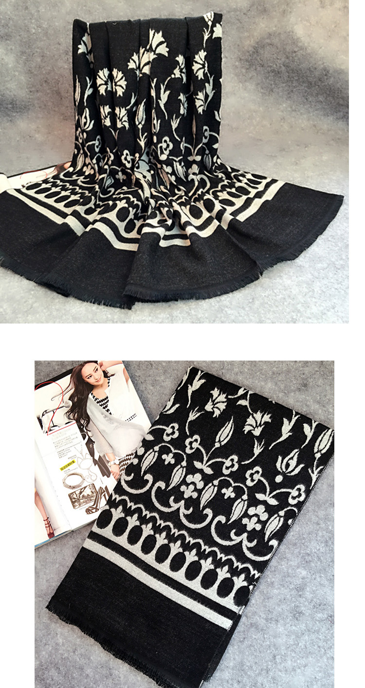 Women fringed cashmere scarf wholesale
