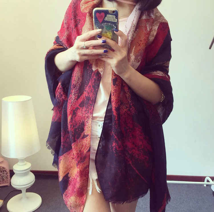 Wholesale rose cotton shawl