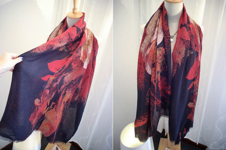 Wholesale rose cotton shawl