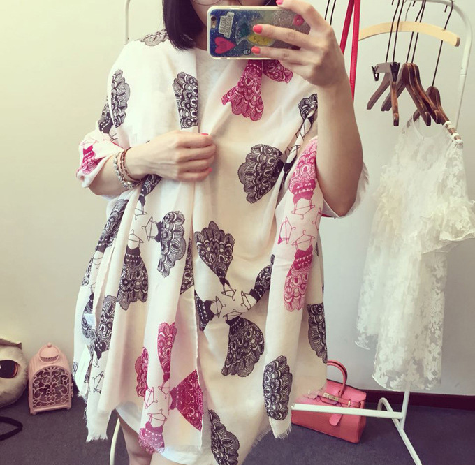 Wholesale silk cotton long scarf