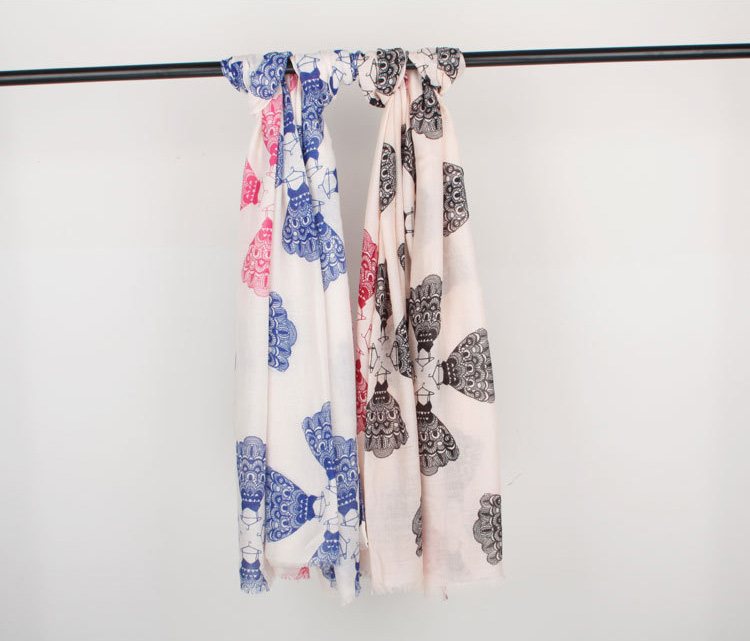 Wholesale silk cotton long scarf