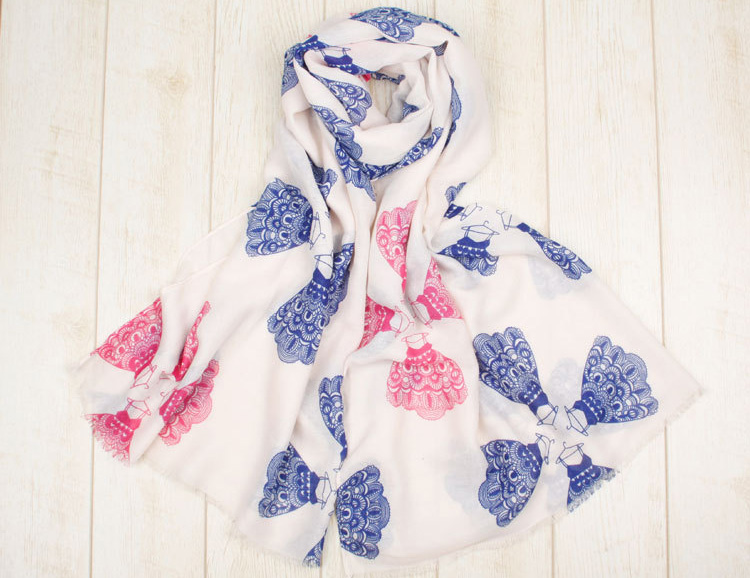Wholesale silk cotton long scarf