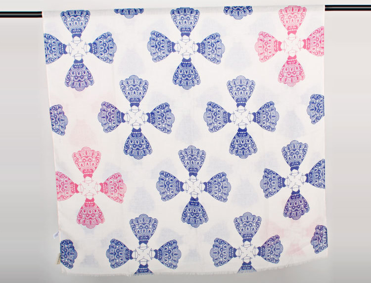 Wholesale silk cotton long scarf