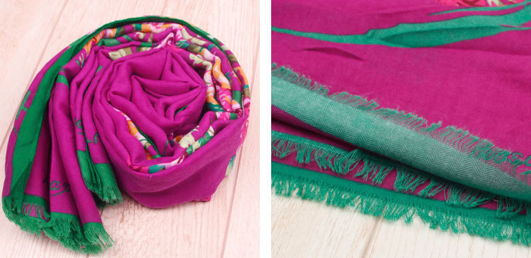 Women cotton floral scarf