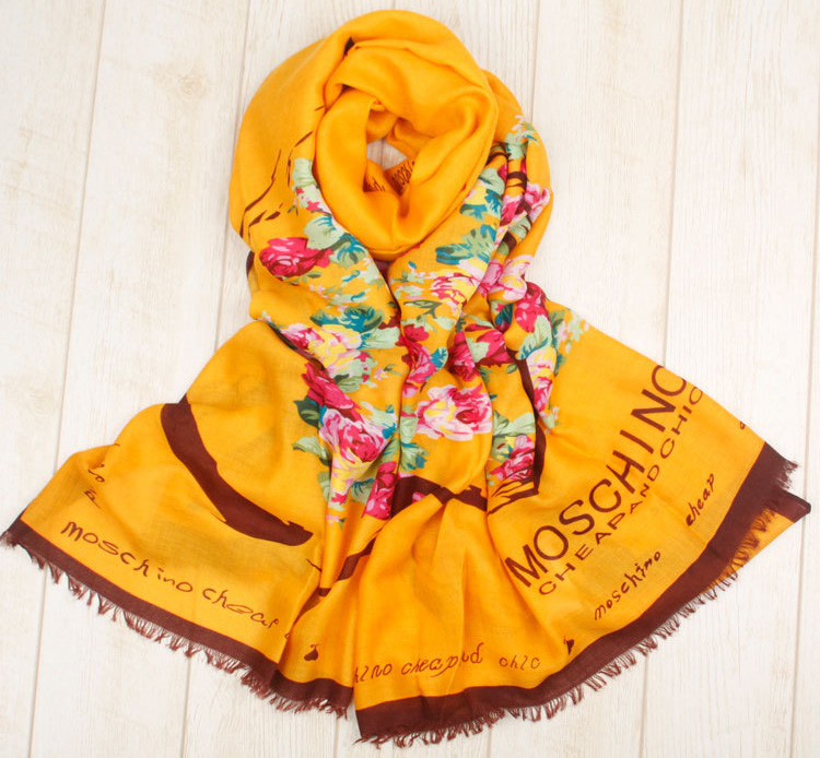 Women cotton floral scarf