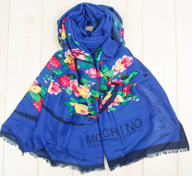 Women cotton floral scarf