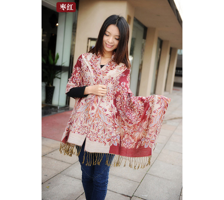 Canada cashmere floral scarf