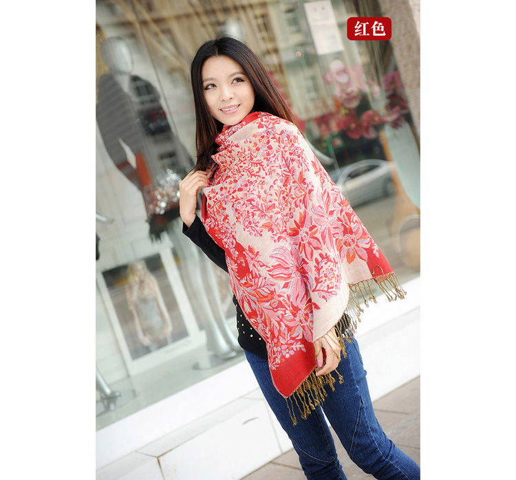 Canada cashmere floral scarf