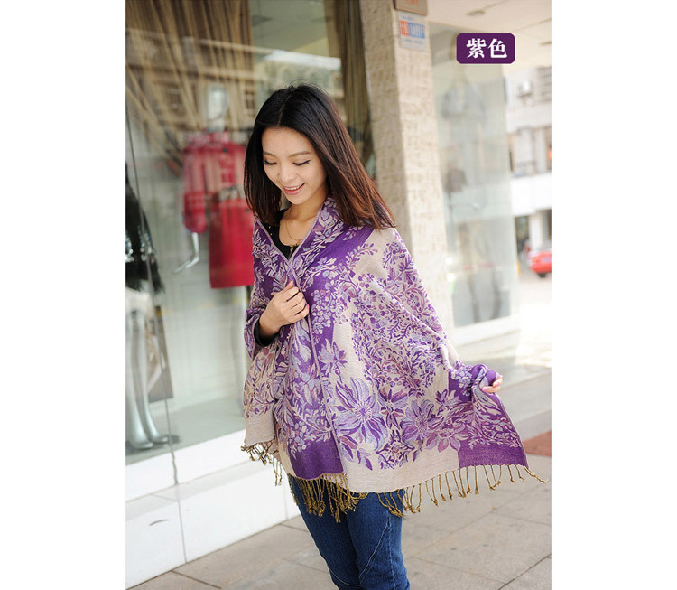 Canada cashmere floral scarf