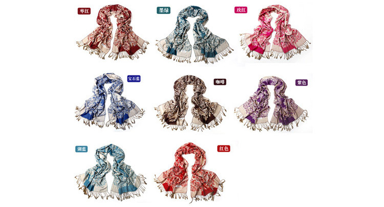 Canada cashmere floral scarf