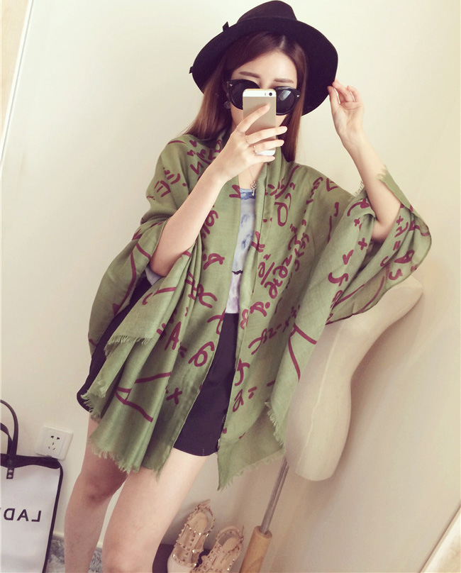 Wholesale letters printed scarf