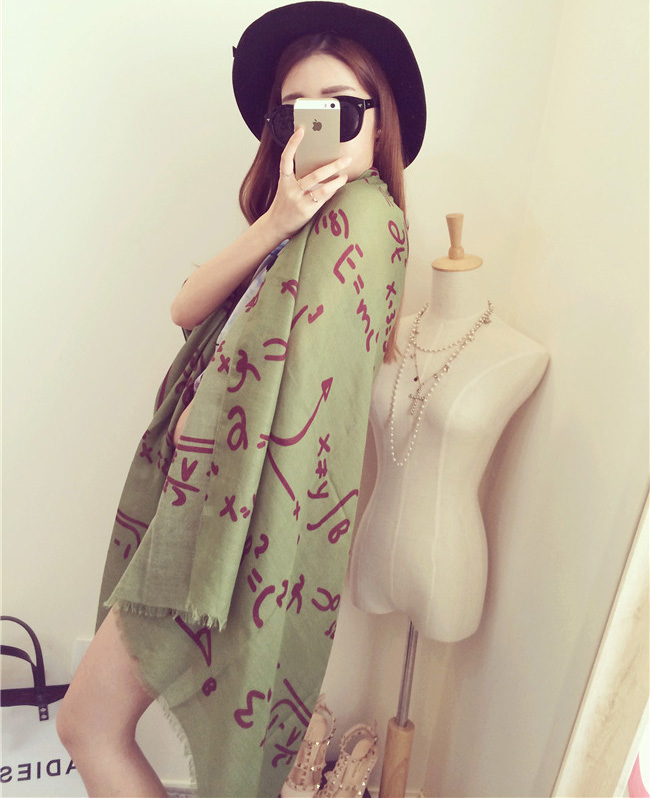 Wholesale letters printed scarf