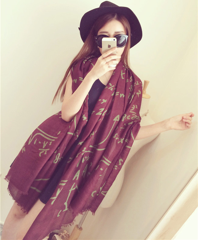 Wholesale letters printed scarf