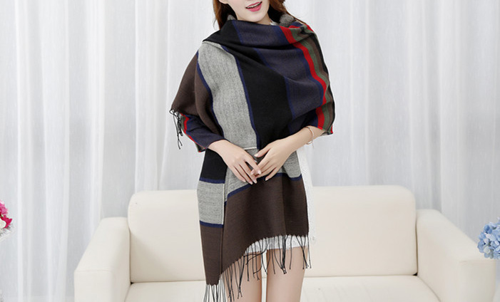Wholesale striped cashmere scarf