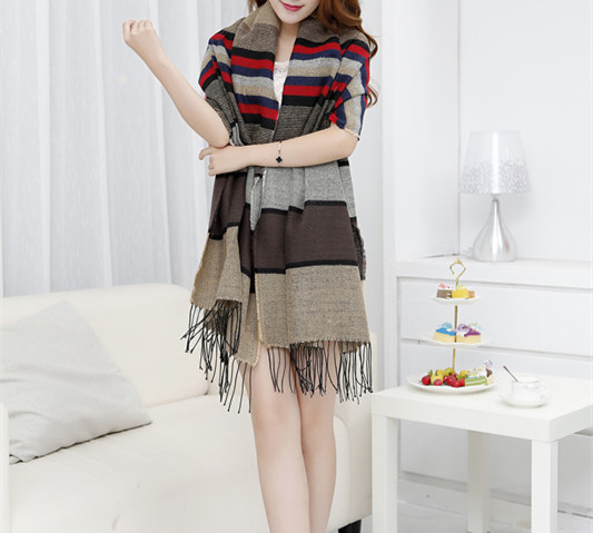 Wholesale striped cashmere scarf