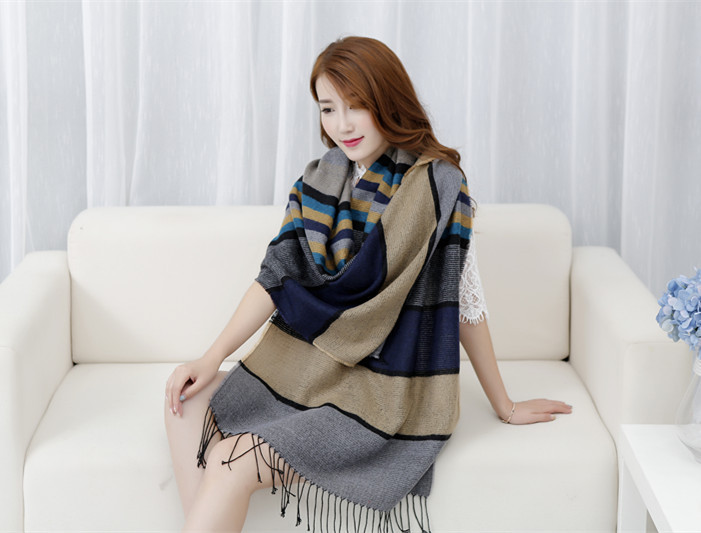 Wholesale striped cashmere scarf