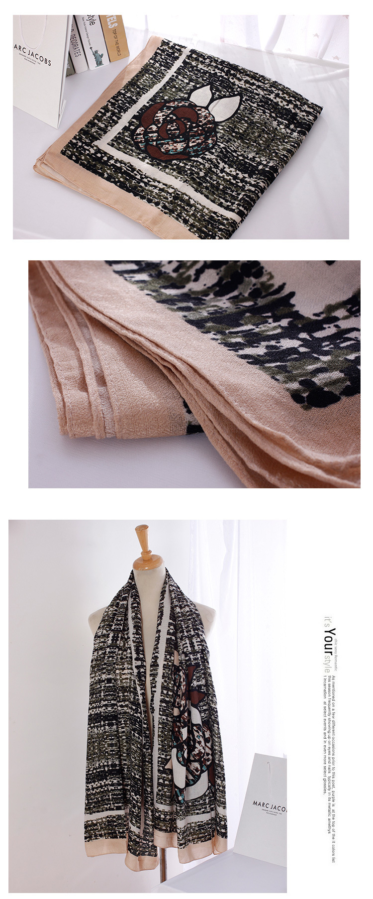 Wholesale woman cotton scarf