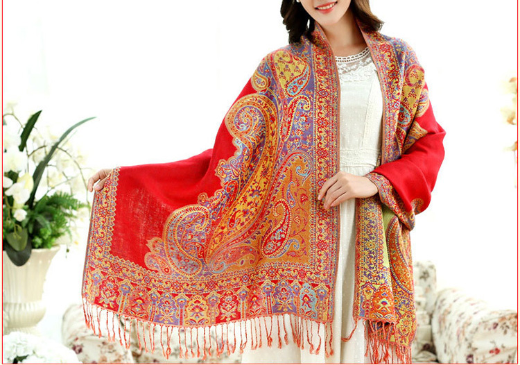 Wholesale cashmere jacquard scarf