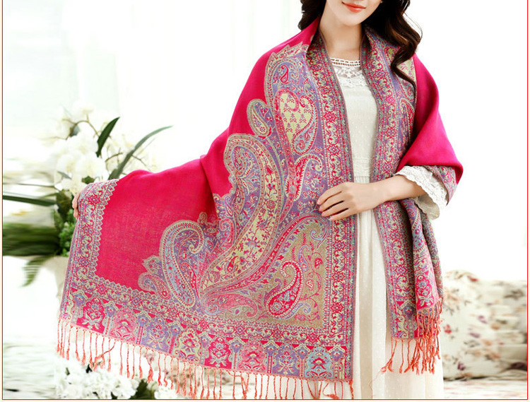 Wholesale cashmere jacquard scarf