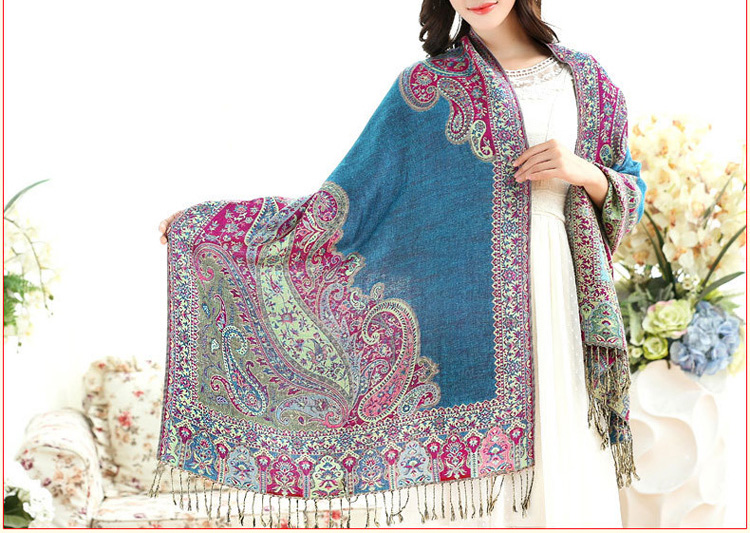 Wholesale cashmere jacquard scarf