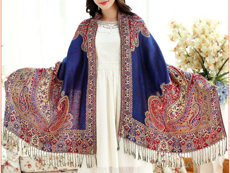 Wholesale cashmere jacquard scarf