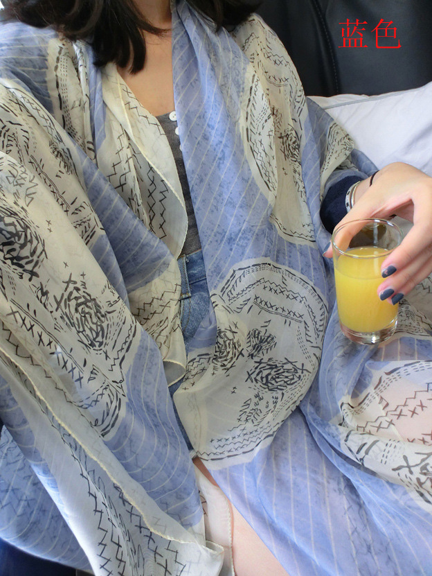 Wholesale silk skull scarf