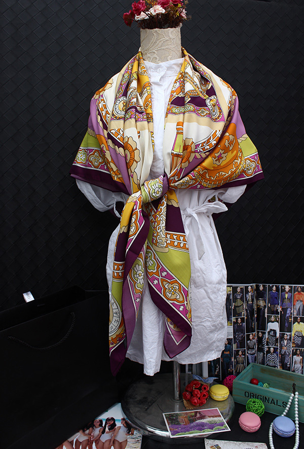 Wholesale large square cotton scarf