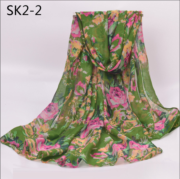 Wholesale polyester floral scarf