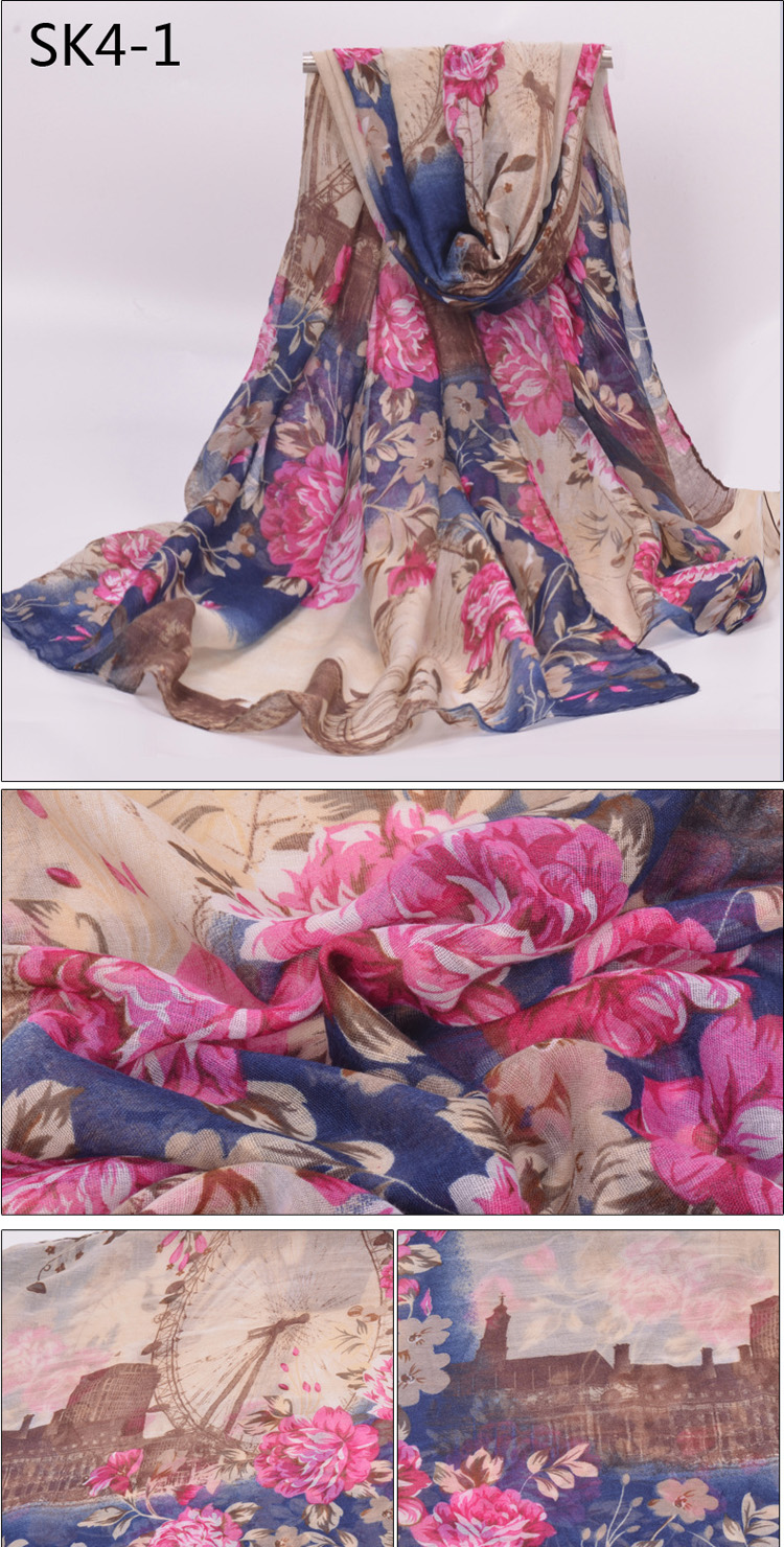 Polyester silk scarf wholesale