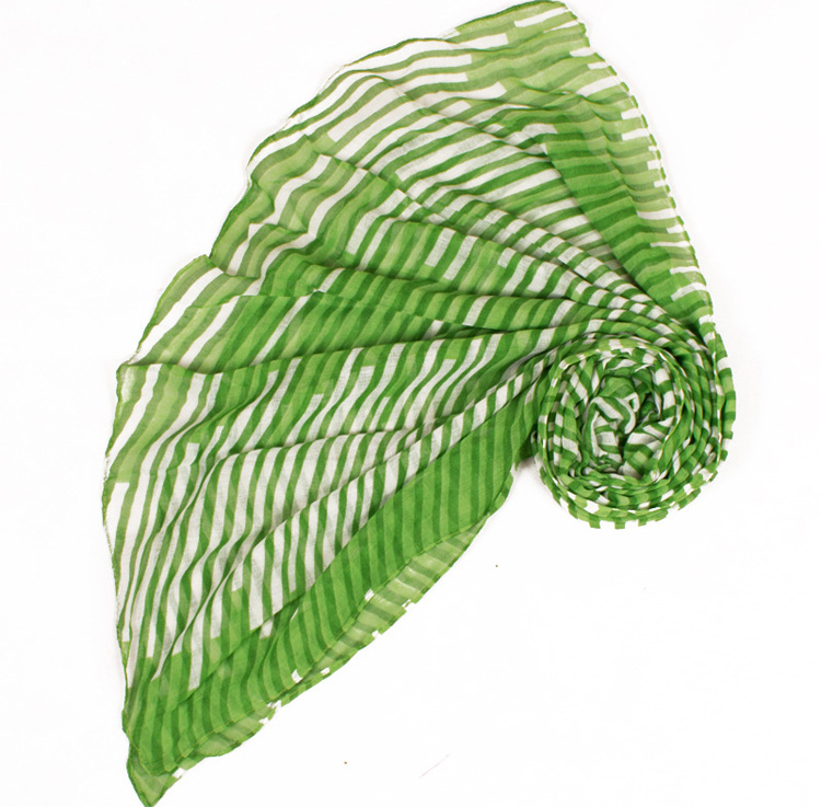 Wholesale viscose striped colorful scarf