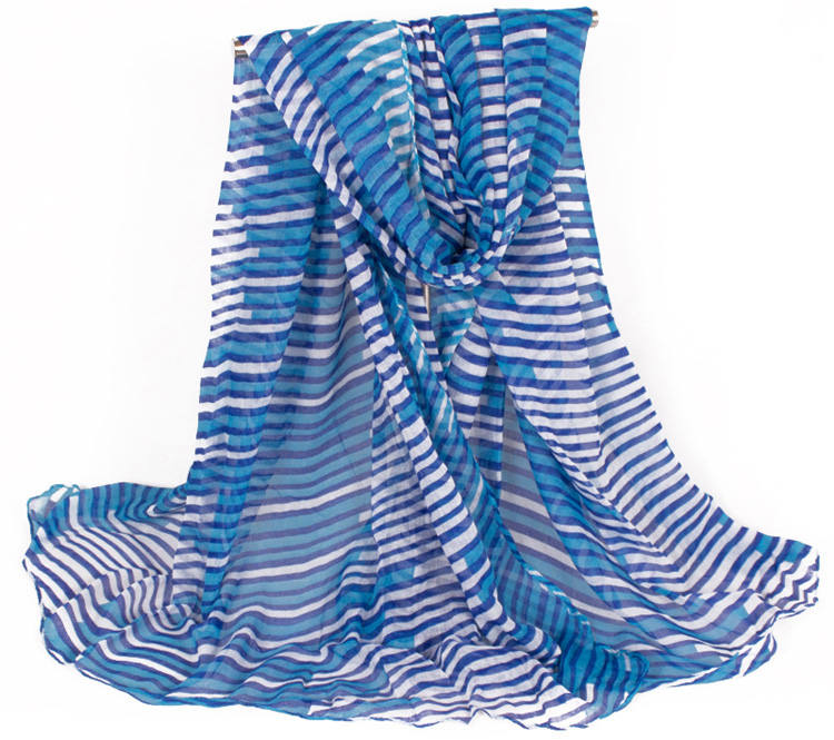 Wholesale viscose striped colorful scarf