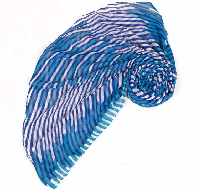 Wholesale viscose striped colorful scarf