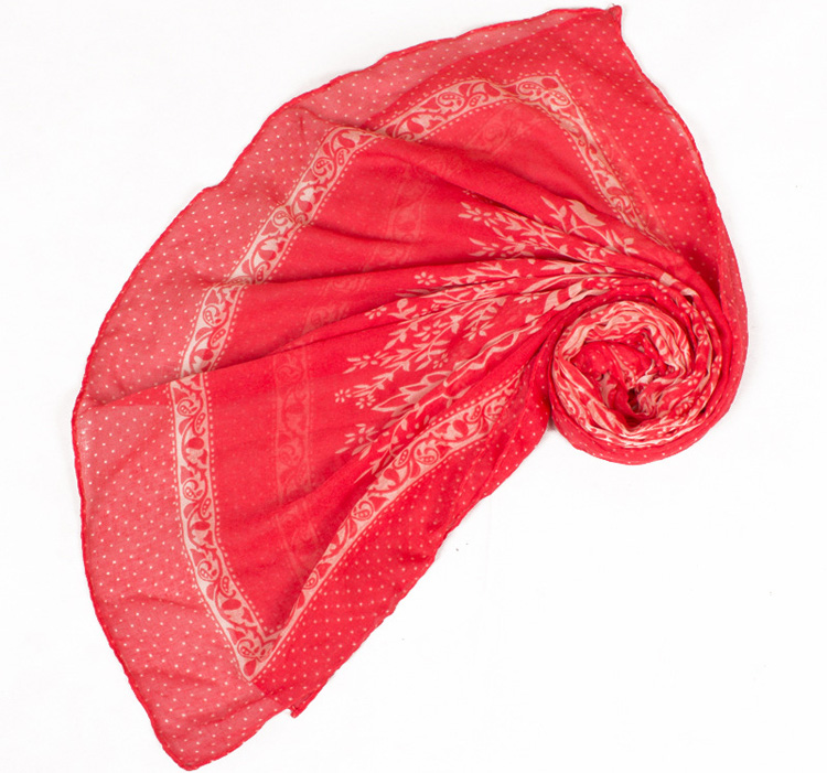 Wholesale viscose blue white scarf