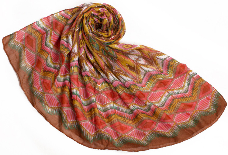 Wholesale geometric print scarf