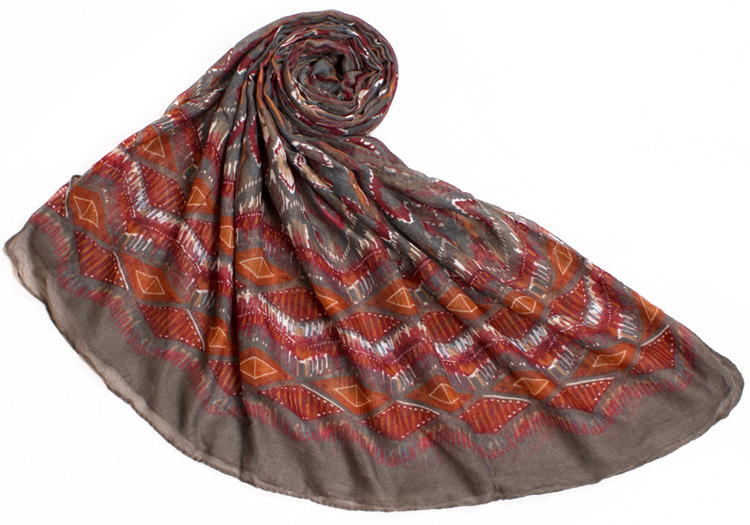 Wholesale geometric print scarf