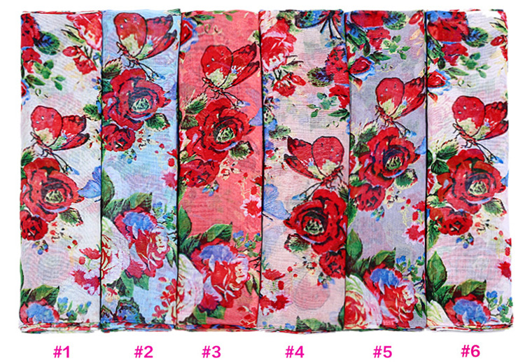 Wholesale viscose floral print scarf
