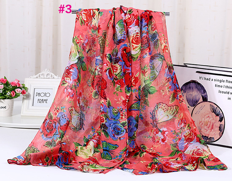 Wholesale viscose floral print scarf