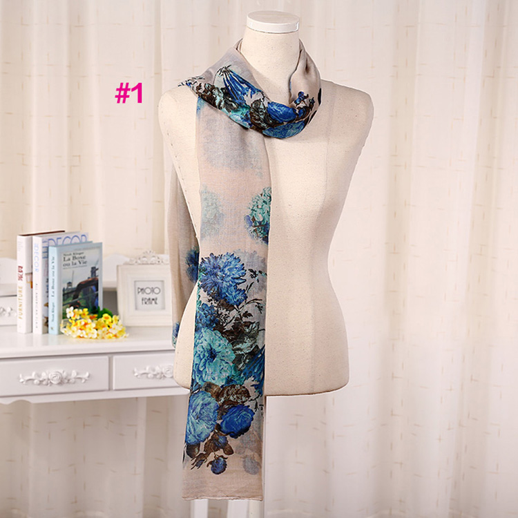 Linen viscose blend scarf wholesale
