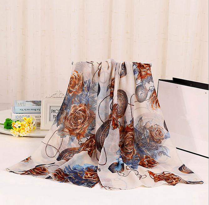 Wholesale rose viscose scarf
