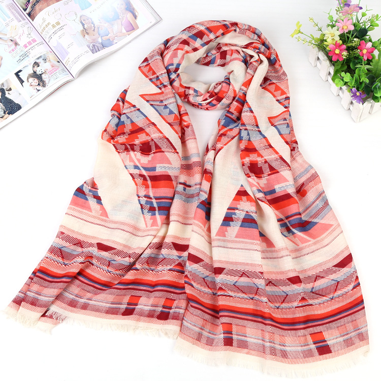 Wholesale cotton twill fringed scarf