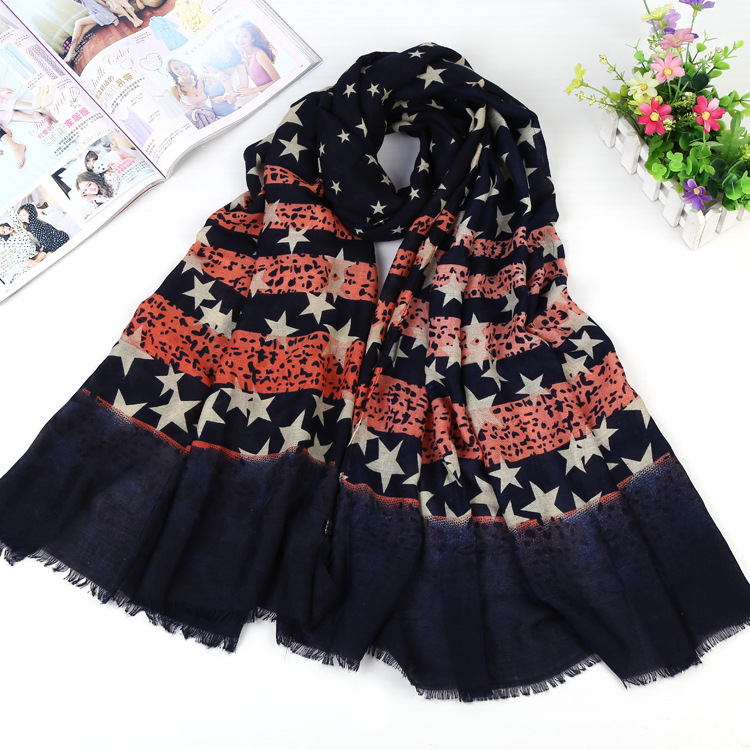 Wholesale cotton twill fringed scarf