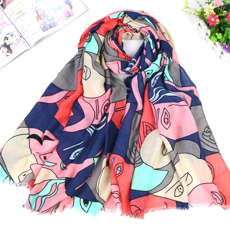 Wholesale cotton twill fringed scarf