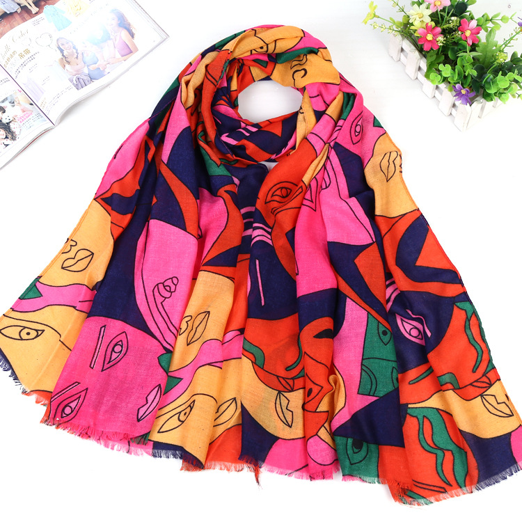 Wholesale cotton twill fringed scarf
