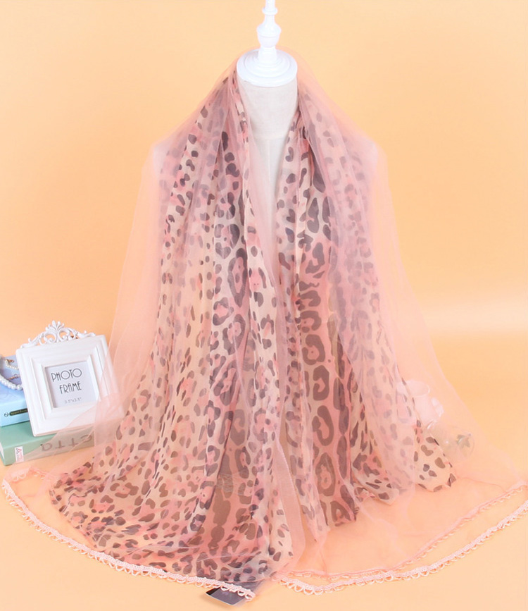 Wholesale silk leopard print scarf