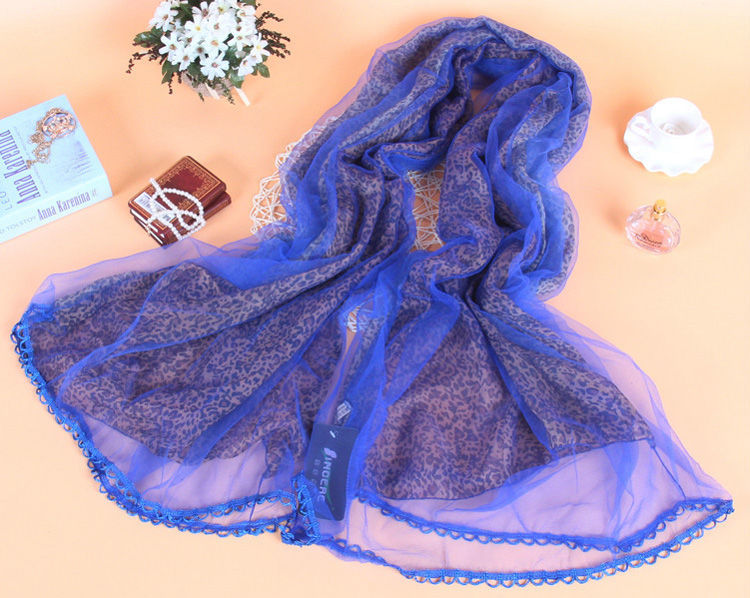 Wholesale silk leopard print scarf