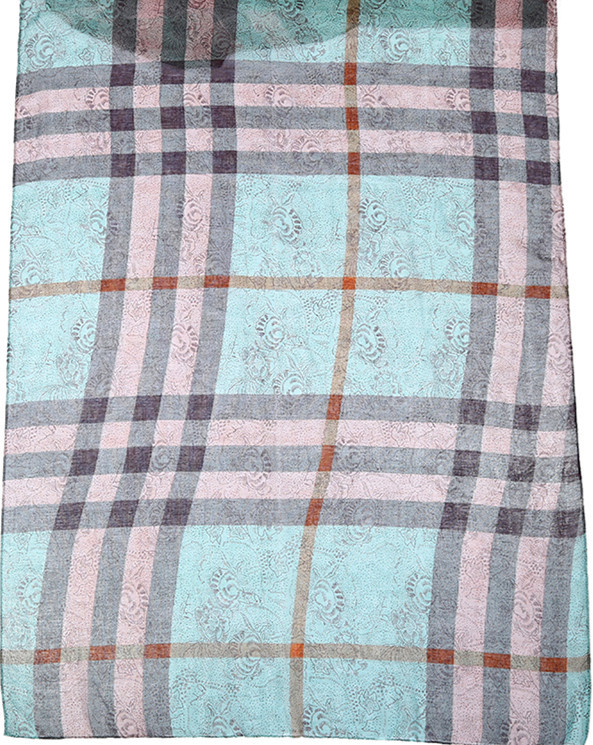 Wholesale check viscose scarf