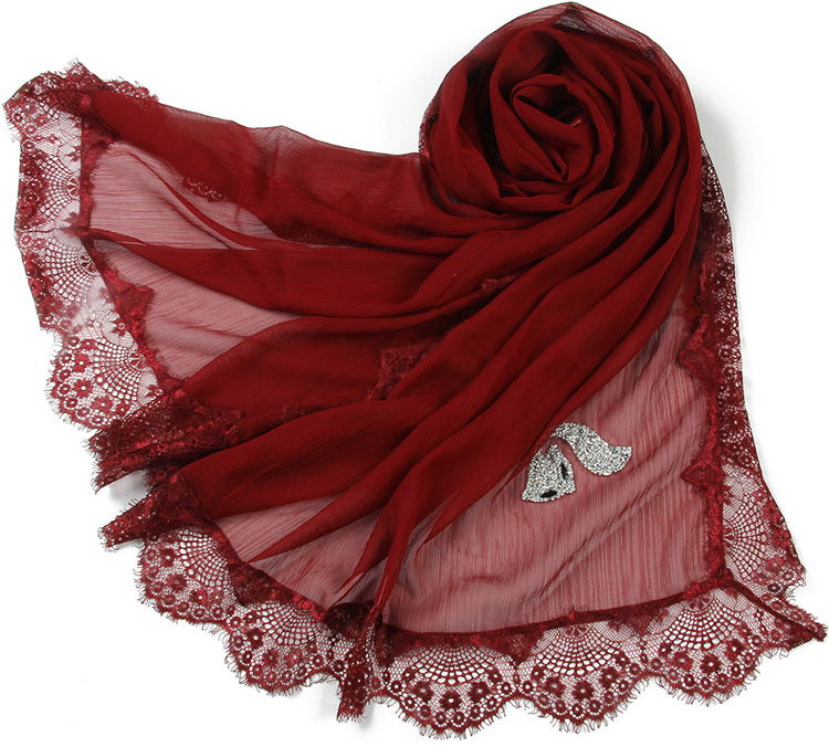 Wholesale silk lace scarf