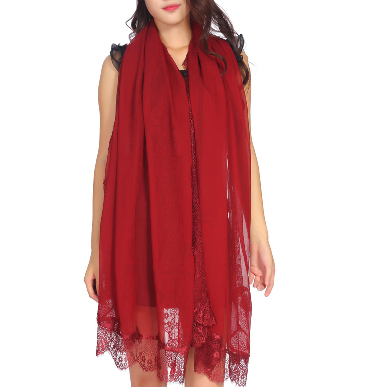 Wholesale silk lace scarf