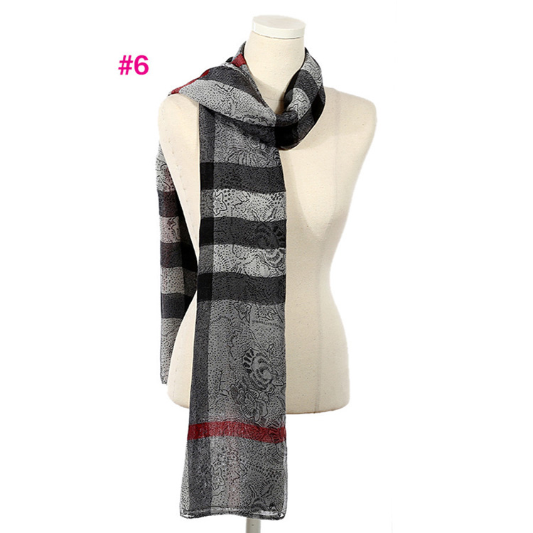 Wholesale check viscose scarf