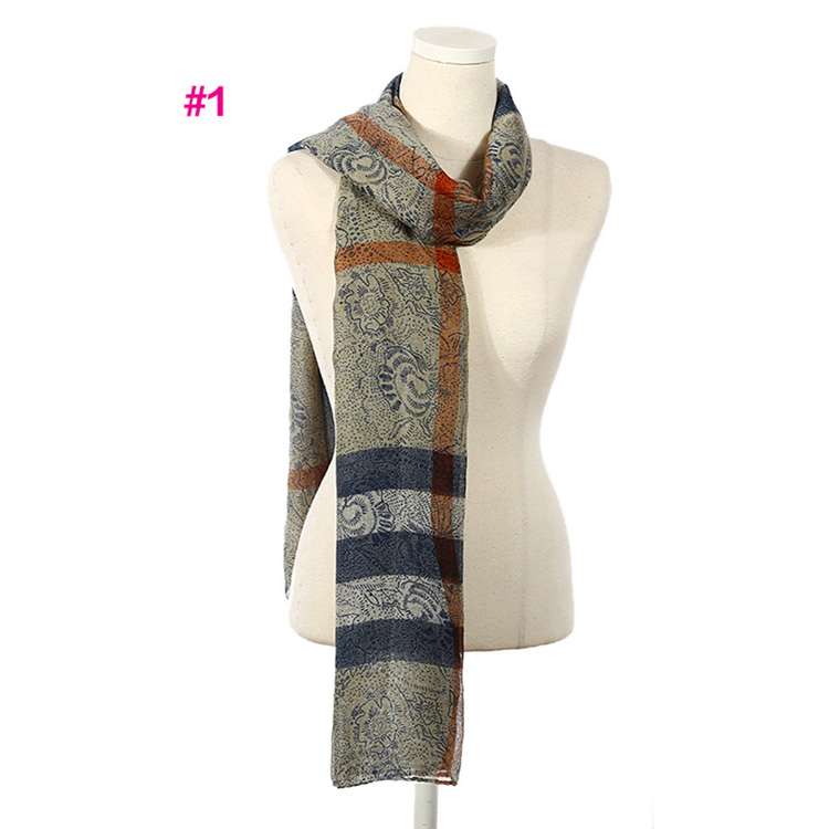 Wholesale check viscose scarf